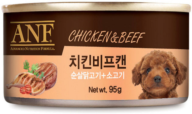ANF 강아지캔 95g 5종, 치킨 + 비프 혼합맛, 1개