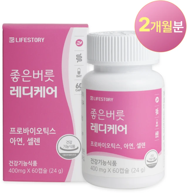 라이프스토리 좋은버릇 참유산균 레이디 2개월분, 60정, 1개 - 쿠팡