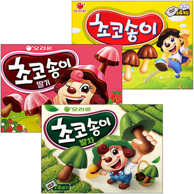 (초코송이 3종세트) 초코+딸기+말차, 144g, 3개