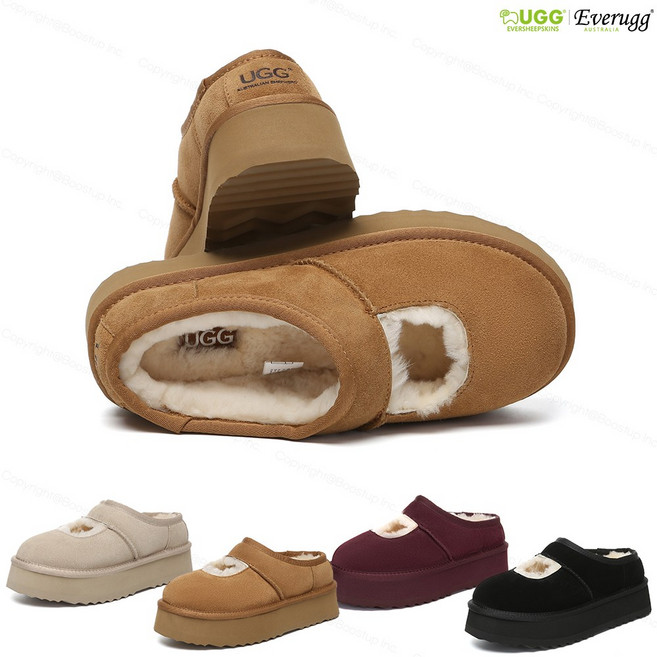 어그 호주 키높이굽 여성 카멜리아 양털 슬립온 슬리퍼 AS2104