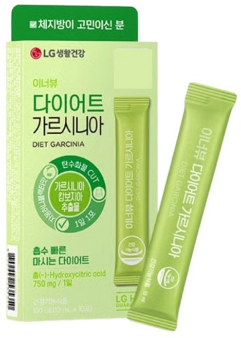 LG생활건강 이너뷰 다이어트 가르시니아 10포 피부영양 피로 회복 영양제 간건강 비타민 단백질 에너지 활, 1개, 1정