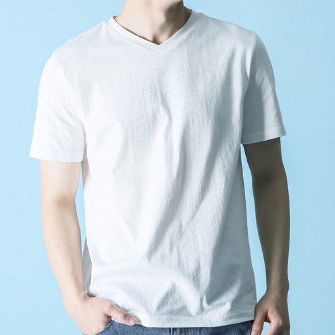 블루포스 BG메리시 브이넥 반팔티셔츠 [국내생산] 티셔츠