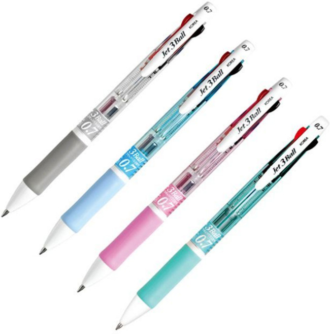 자바펜 제트3볼 볼펜 0.7mm, 민트, 3개