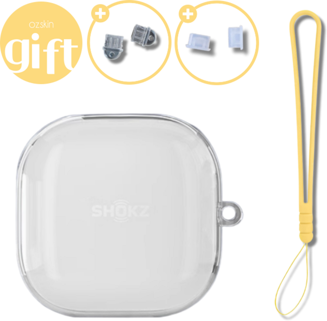 ozskin 샥즈 오픈핏2 투명 케이스 T920, 옐로우, 1개