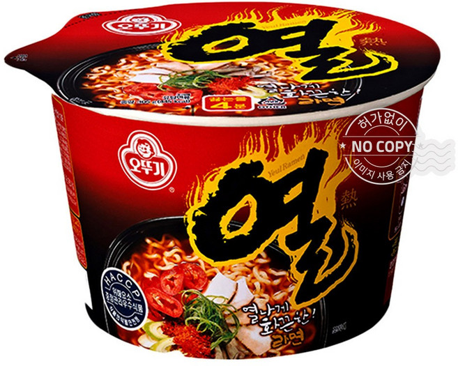 컵라면/D225_오뚜기 열라면 큰컵 105g/사무실 회사 탕비실 모임 캠핑 학원 교회 야유회, 1개