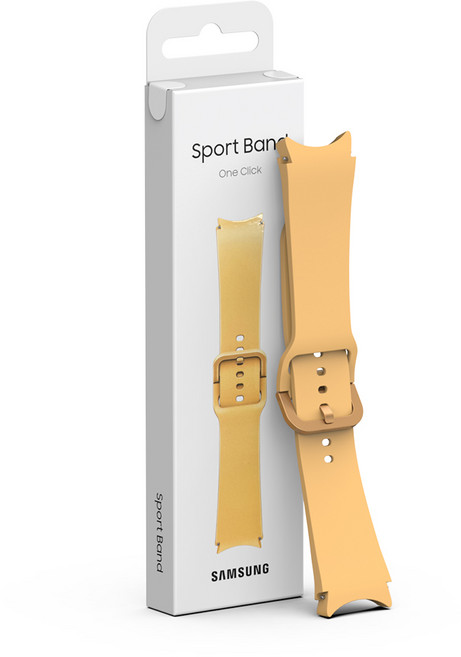 삼성 갤럭시워치 실리콘 스포츠 스트랩 밴드, 1개, 살구 M/L