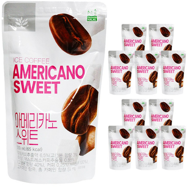 편의점음료 커피 BG 아메리카노 스위트 230ml, 10개