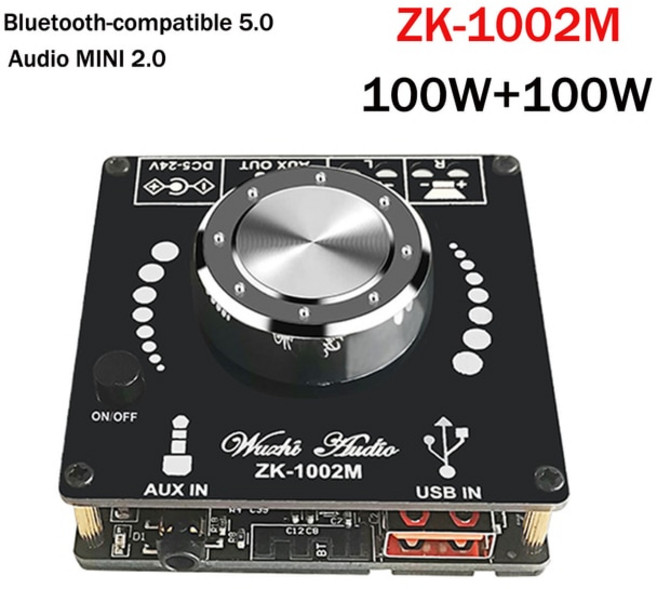 ZK-MT21 블루투스 호환 2.1 채널 저음 전원 서브 우퍼 앰프 보드, [07] ZK-1002M