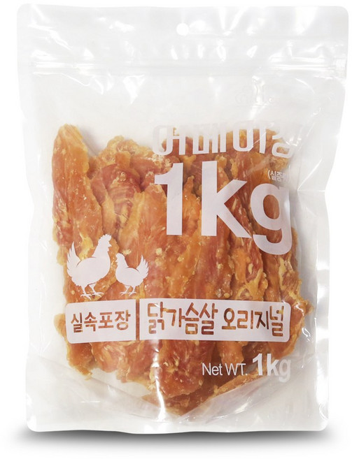 펫레터 어메이징 대용량 강아지 간식, 닭가슴살 오리지날, 1kg, 1개