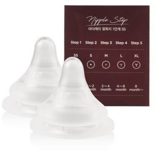 마더케이 베이직 단계선택 젖꼭지, 2~4개월 3단계 M, 1세트