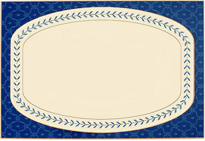 [포트메리온 매장]시라쿠스 로렐 리프 슬림 식탁매트 패턴 스타일 1p, 블루, 1개