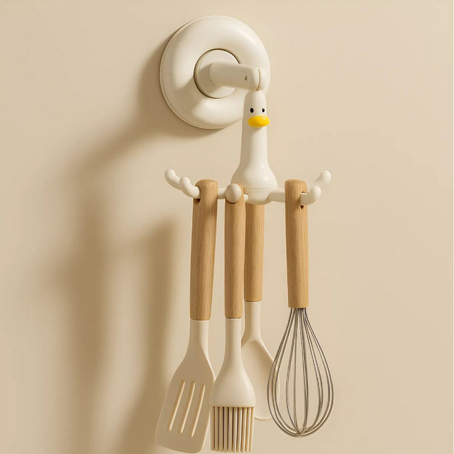 펄픽스 귀여운 주방 인테리어 다용도 조리도구걸이, 1개, 아이보리