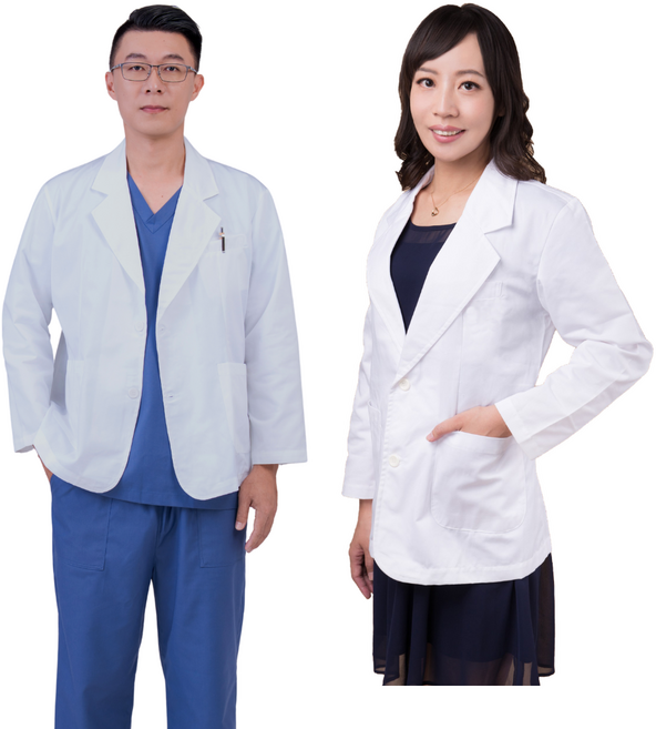 萊亞生活館 醫師服 藥師服 長袖工作服 二釦有腰身男女通用版