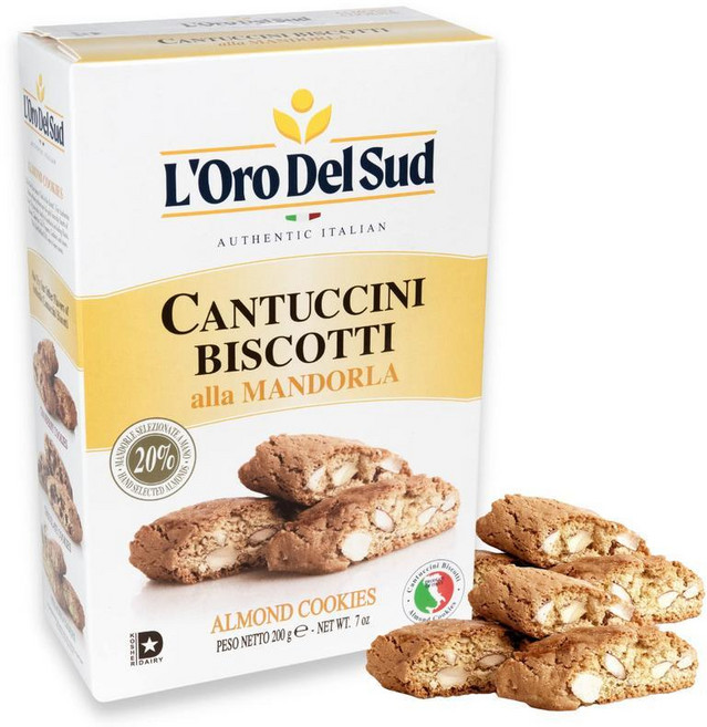 L'Oro Del Sud 아몬드 비스코티 칸투치니 200g, 1개