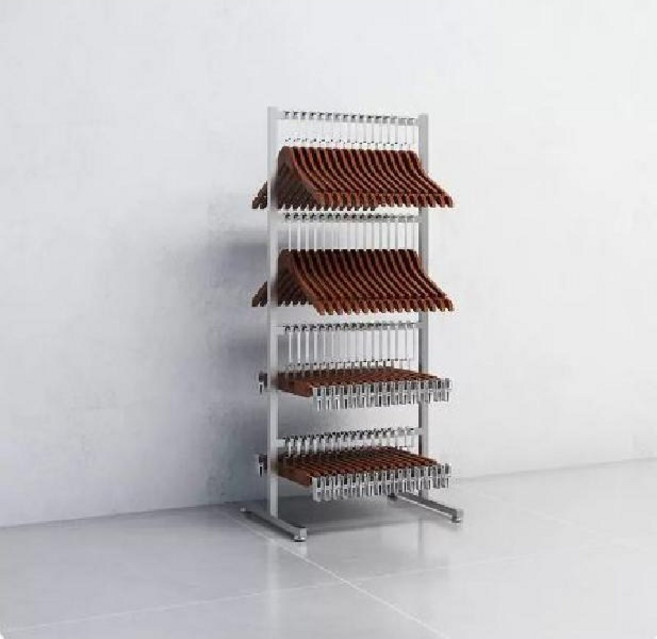 옷걸이보관 행거 거치대 매장용 옷걸이정리대 보관랙, 1. 블랙 (바퀴 포함)