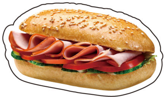 아크릴 베이커리샵 투명 스마트톡 핸드폰거치대, 02샌드위치, 1개