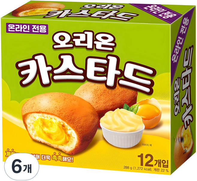 오리온 카스타드 12p, 288g, 6개