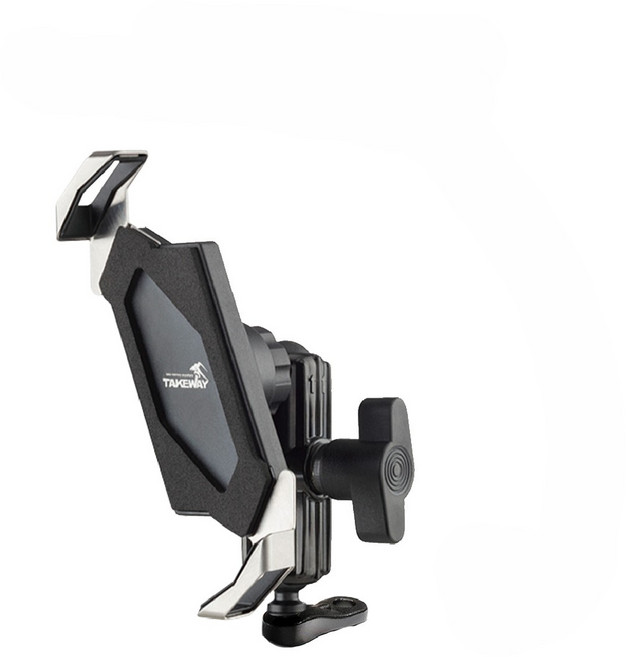 【TAKEWAY】黑隼Z 紀念版 手機座 手機支架 後視鏡一般系列 機車手機支架 贈防震墊, LA1-PH05 黑, 曜石黑, LA1-05 黑