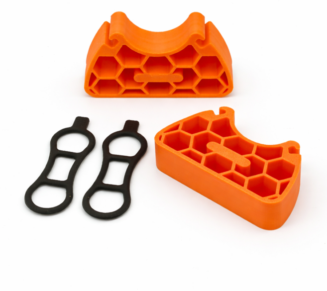 키넬 자전거 핸들바 고정 브라켓 스탠드 흔들림 방지 거치대, 1세트, 오렌지