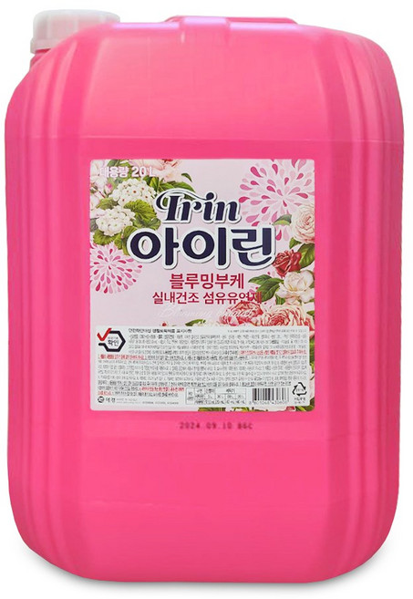 애경 아이린 섬유유연제 핑크로즈 20L, 1개