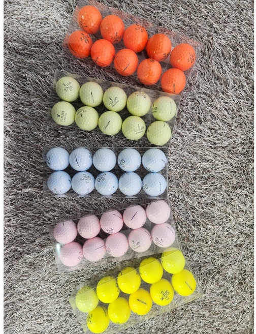 골프 브리지스톤 파이즈 컬러 혼합 4피스 로스트볼 A급 (투명케이스 포장), 1세트, 10개입, 펄 핑크