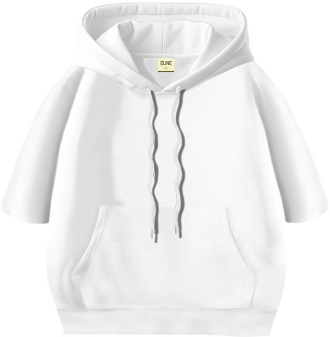 이라인 국산 반팔 후드티 오버핏 빅사이즈(~2XL) 남녀공용 루즈핏 특양면 무지