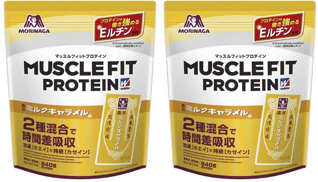 모리나가 머슬 핏 프로틴 밀크 캐러멜 맛, 840g, 2개 - 쿠팡