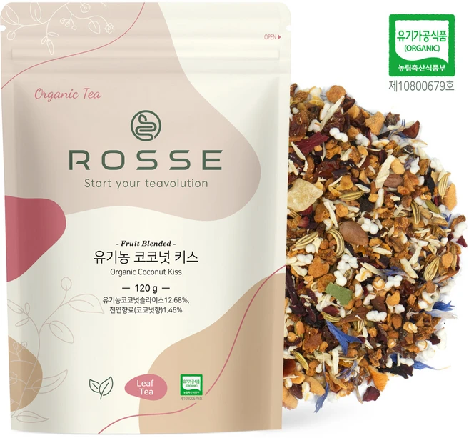 로쎄 유기농 코코넛 키스 리필용 파우치, 1개, 1개입, 120g - 쿠팡