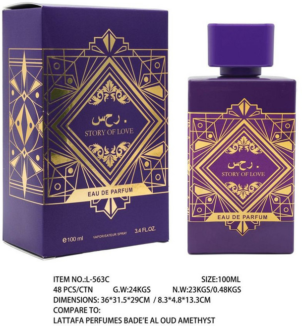 STORY OF LOVE 100ml 中東烏木香水 持久留香, 1個, L563C,100ml