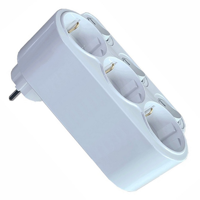 개별 스위치 회전콘센트 멀티콘센트 멀티탭 무선 회전형 선없는 국산 안전 난연 접지 절전 일자형 각도조절 3구, 회전각도조절3구 개별콘센트, 1개, 0.1mm