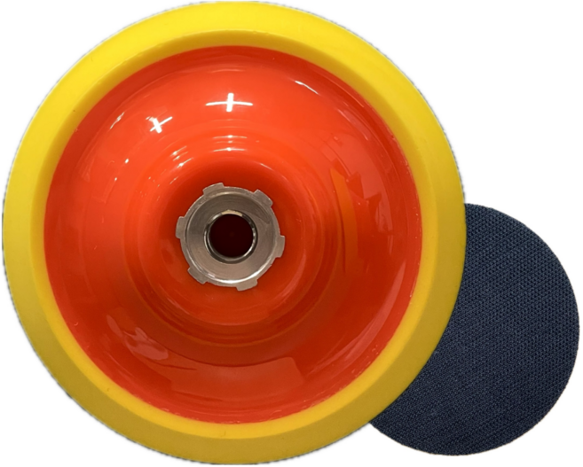 연마 샌딩패드 105mm M10 벨크로 찍찍이 소프트쿠션 고급형, 1개