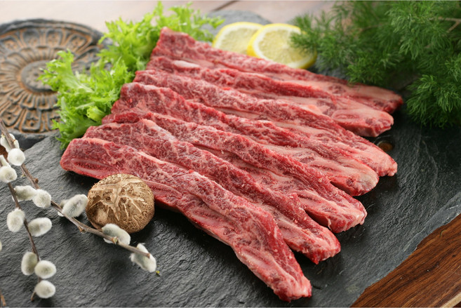 [구이용 소고기] 한우암소 최고급 갈비살 특등급 400g, 1개