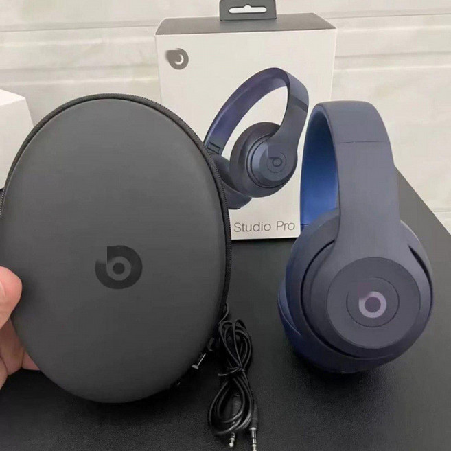 Beats Studio 無線藍牙耳機 可折疊降噪設計, 頂配 studio藍色*LR立體棉+影院,頂配版-支持IOS彈窗 +B標+指示燈