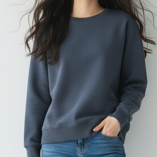 루나빈스 남여공동 무지 면 빅사이즈 맨투맨