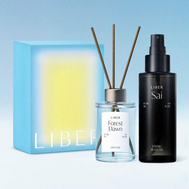 리베르 선물포장 섬유향수&디퓨저 기프트, 선 드라이, 포레스트 던, HAPPY BIRTHDAY!, 1개, 3.4ml