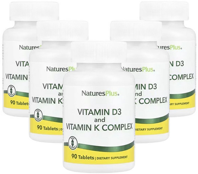 네이쳐스플러스 비타민 D3 & K2, 5개, 90정