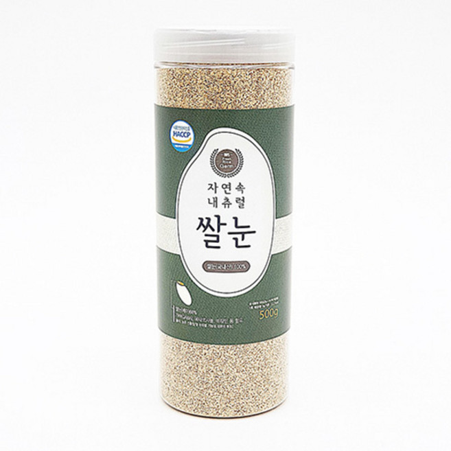 포앤드 자연속 내츄럴 쌀눈 500g, 1개