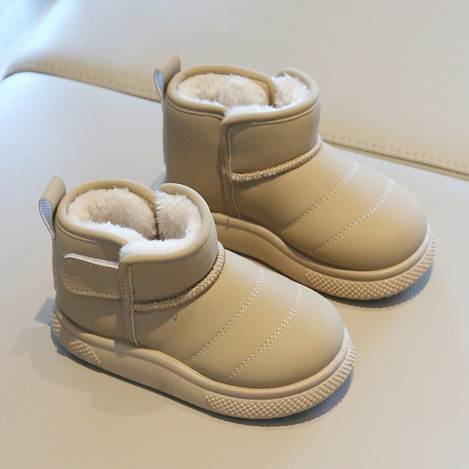 YANGTA 아동용 가벼운 미끄럼방지 벨크로 겨울 털부츠 방한화