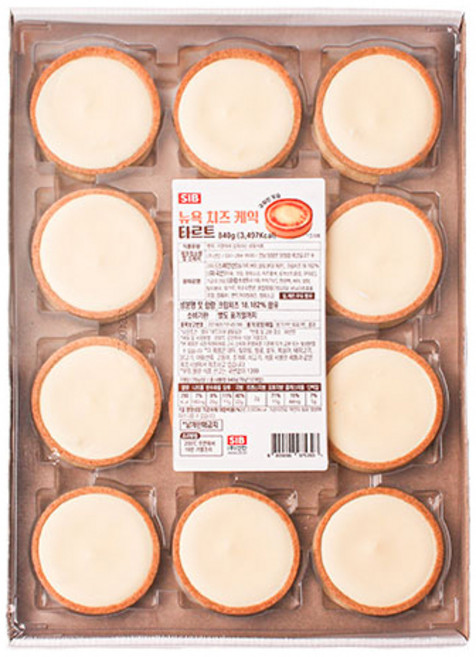 선인 뉴욕치즈케익 타르트 12ea x 3 1box, 36개, 70g