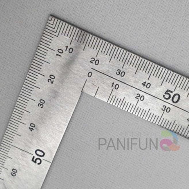 ㄱ모양 스틸 스텐 눈금 직각자 30cm L자, 1개
