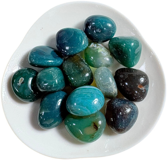 綠瑪瑙滾石~100g/單位, 綠瑪瑙滾石,100g
