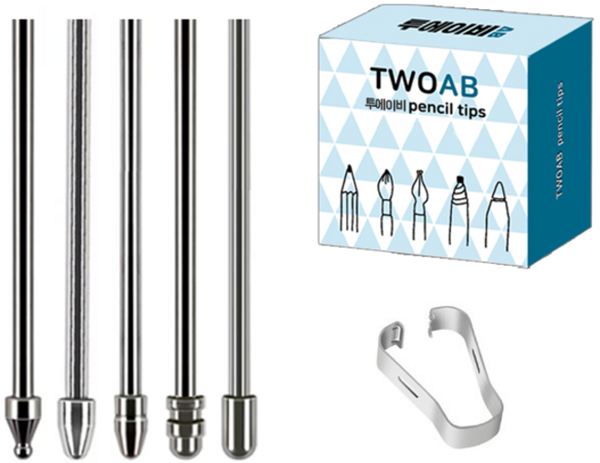 투에이비 갤럭시탭 S펜 호환 메탈 펜촉 5종 SET, 1세트, 메탈펜촉