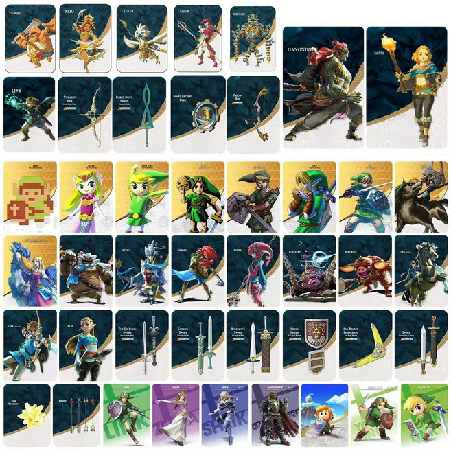 젤다 아미보 카드 40종 세트 왕국의눈물 야생의숨결 왕눈젤다 젤다의 전설, BIG45, 1개