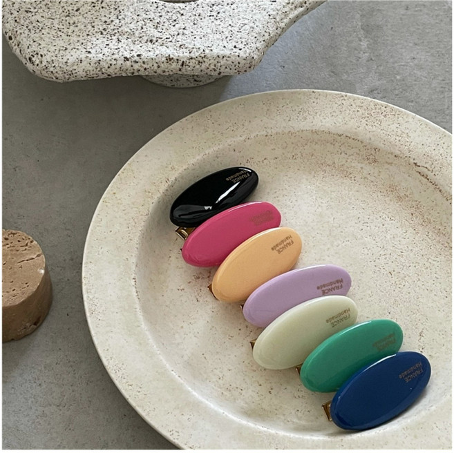 하나던 마카롱컬러 타원 앞머리 옆머리 부스럼머리 미니 집게핀