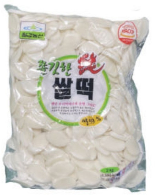 칠갑농산 쫄깃한 순쌀떡 2kg, 3개