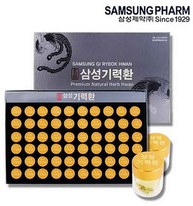 삼성기력환 60환 (3.75g x60환 225g)+쇼핑백 포함(CAN BANG HUYET AP SAMSUNG GI RYEOK HWAN) 225g, 3.75g, 60개