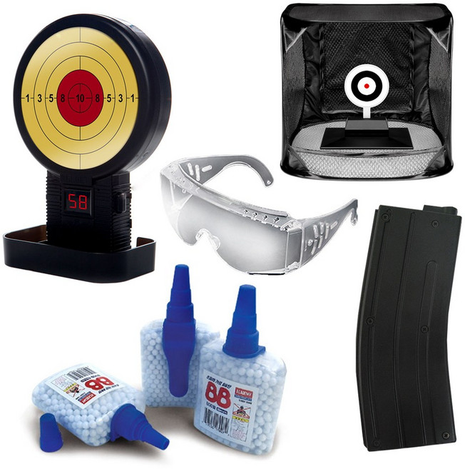 아카데미과학 에어건 BB탄총 옵션 액세서리 에어건 전동건 전자 슈팅 타겟 고글 비비탄 탄창, 비비탄 800발 (WHITE) 17501W, 1개