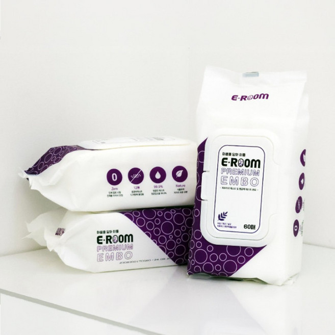 [이룸] 프리미엄 엠보 물티슈 신생아 도톰한 두꺼운 무향 60매 10팩, 단품, 1박스