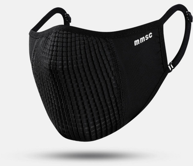 [mmsc] 에어플로우 야외 스포츠 멀티 스포츠 마스크 자전거 마스크 러닝 마스크 등산 운동용 통기성 스포츠 마스크 추천, 1개, 블랙