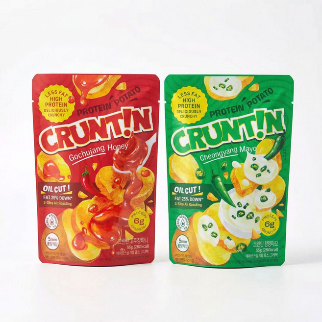 크런틴 5mm 프사삭 통감자칩 고추장허니+청양마요 맛보기 세트